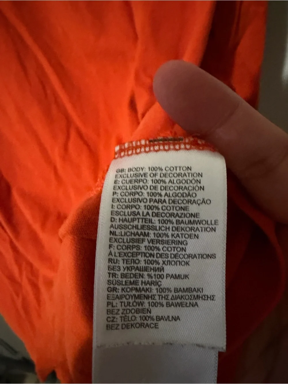 The North Face Orange Long Sleeve Logo Tee